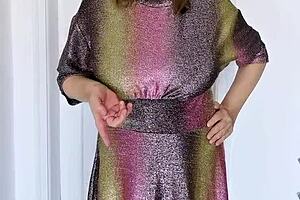 granny handles titty fuck and blowjob leading to cumshot on her huge tits