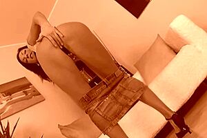 britney squirts wildly from anal fingering and deepthroat in lingerie on bed with shaved pussy