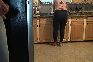 Turkish stepmom almost caught me masturbating and cumming on her big ass!