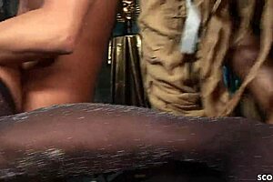 Nights at the museum cosplay orgy with two milfs Jasmine Black and Tarra White, but can they handle all those big cocks in lingerie?