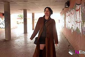 emmita smile flaunts her huge boobs to seduce a young guy into outdoor doggystyle and cowgirl riding