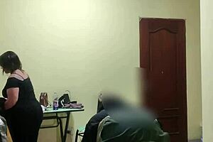 Maid gets teased with clothes ripped off for rough anal sex in leggings