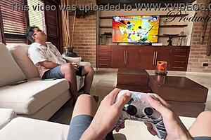 hey, why don't you seduce your foreign friend to fuck that big ass latina without a condom?