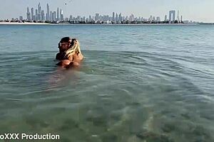 Why Does Monika Fox Swim Naked And Stroll Along Beach?