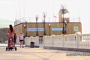 I'm riding naked in public, showing off my naughty side