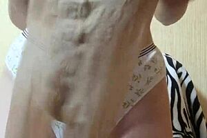 Blonde milf with huge ass licks ebony pussy in lesbian femdom scene with feet and toys!