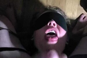 jerking off over face no cum while blindfolded and bound tight