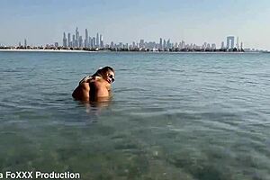 Why Does Monika Fox Swim Naked And Stroll Along Beach?