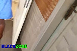 i felt such excitement in the kitchen with my sexy ebony stepmom's small waist