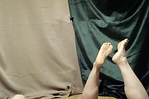 oh man this french slut ties herself up for solo bdsm session with toys and spanking