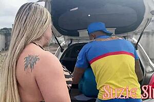 Suzie Slut Goes Out in Dress Without Panties and Ends Up Giving Ass to Attendant