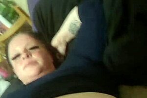 resaboo's shaved pussy takes a monster big black cock for interracial creampie