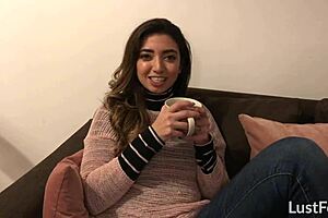 adorable mexican girlfriend frida sante stars in homemade sextape with blowjob and riding in cowgirl. she bends over for doggystyle pounding in tight pussy.