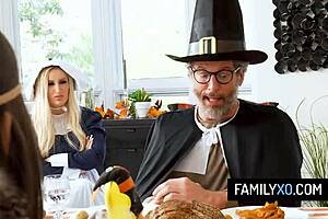 Hot stepfamily foursome heats up Thanksgiving with Chanel Camryn and Tiffani Madison