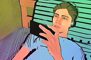 Step-Son Caught Step-Mother Masturbating In The Bathroom With Big Tits And Pussy