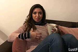 adorable mexican girlfriend frida sante stars in homemade sextape with blowjob and riding in cowgirl. she bends over for doggystyle pounding in tight pussy.