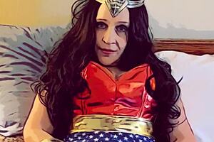 conversational take on a modern justice league blowjob scene