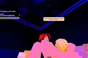 stepmom casually sucks stepson's cock while dad's at work playing roblox