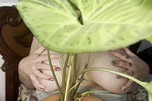 Wow, curvy Latina mommy's big natural tits wiggle in oiled shower 😍