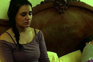 hot wife charley chase surprises husband with big natural tits lingerie and cuckold pussy licking