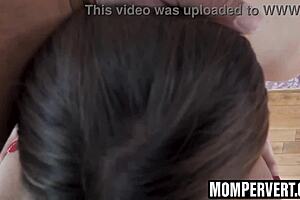 Tattooed Beautiful Stepmom Brianna Rose with Huge Tits Seduces Stepson for Taboo Blowjob, Deepthroat, and Hard Cowgirl Pounding with Cum Swallow