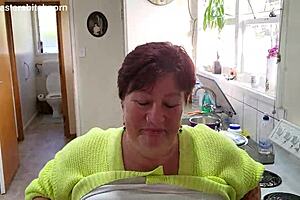 KIWI MILF SUB SLURPS UP the Wine After Her MASTER SPILLS It Everywhere!