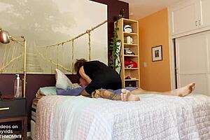 stepmom, why don't you let me fuck your tight asshole to cover the rent with a creampie?