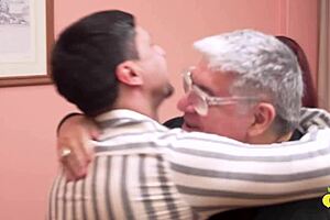 My husband calls the sperm donor to thank him for impregnating me with his big cock in this behind-the-scenes roleplay