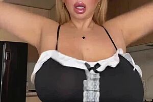 Milf With Huge Natural Tits Arrives For Cleaning And Obeys All Your Commands Precisely