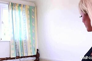 Busty Blonde Mature Seduces Naked Man!