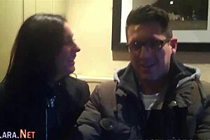 Think this classy British milf in stockings and heels can handle blowing that big cock?