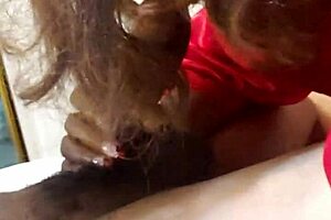 Huge stud boldly fucks client with monster big black cock in retro hardcore classic scene