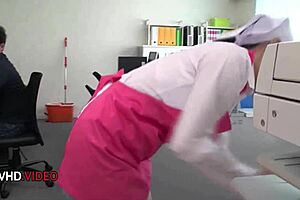 So Denise Anders, the muscle mommy, takes on that big black cock with blowjob and licking in pov. She gets covered in cum as the slutty interracial lover.