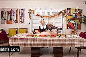 Is today the perfect day for a wild anal sex party with our hot maid in uniform during the holiday?