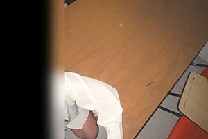 maestra milf with big tits gets penetrated by student in classroom at night