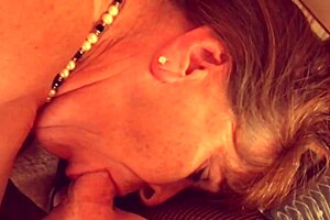 granny carmen claus teases with deepthroat sucking on cock while santa's away, leading to sloppy face fucking in christmas cosplay.