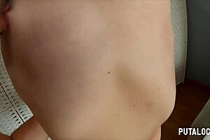 beth la zorra anónima with perfect ass fucks young guy and swallows his semen