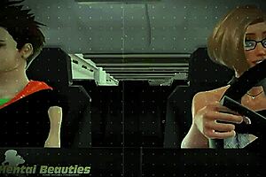 Milf Performs Blowjob On Teen In Cartoon Scene