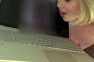 Professional manhood evaluation by Sugarnadya contrasts petite beauty with intriguing natural tits.