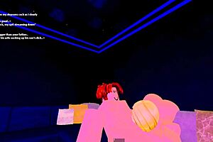 stepmom casually sucks stepson's cock while dad's at work playing roblox