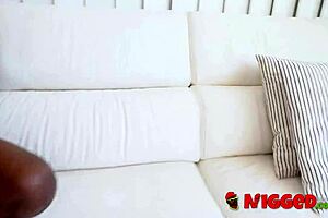 Amateur mommy Lucia Bianco teases with her big ass before riding five huge black monster cocks in interracial gangbang.