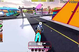 Cop giving blowjob during Roblox Jailbreak gameplay session 😏 Who knew police action could get this steamy?