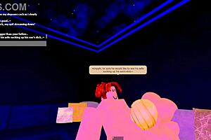 stepmom casually sucks stepson's cock while dad's at work playing roblox