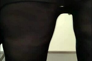 Stepmom flashes in see-through pants outdoors, showing off lingerie and legs. Milf teases with public exhibitionist vibe!🔥👀