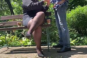 million dollar mother-in-law shows huge tits in outdoor tease