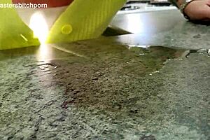 KIWI MILF SUB SLURPS UP the Wine After Her MASTER SPILLS It Everywhere!