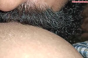 i tease my stepmom's big tits and suck her nipples playfully