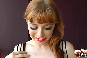 oh wow, naughty redhead penny pax is totally craving some cock as she works that big toy in her wet pussy