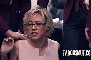 Outnumbered! Dee Williams Takes On Gangbang With Blonde Milf Getting Banged In Doggystyle And Cowgirl!