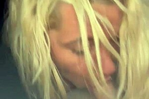 Pretty Hooker Gives Nighttime Blowjob in Car Until Cum Spills Out and She Sucks It Back